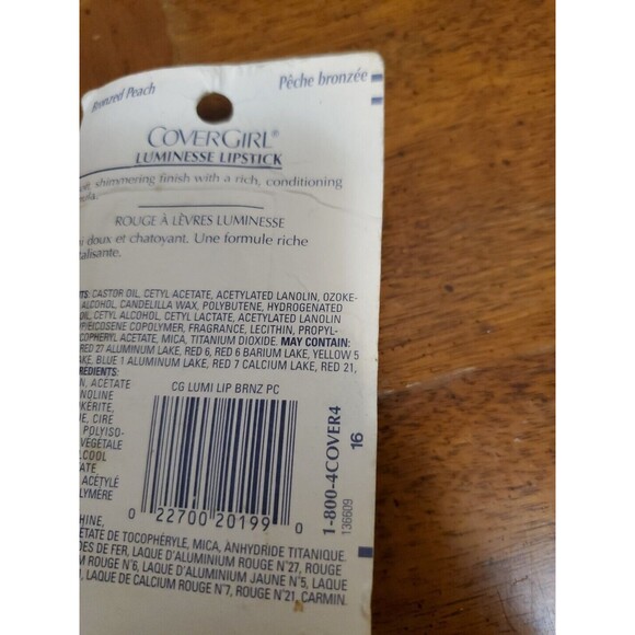 Cover Girl Luminesse Lipstick 345 Bronzed Peach 2 Packages New NIB - Picture 6 of 6